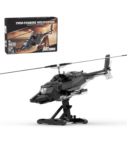 Amazon.com: KAROYD Airwolf Helicopter Building Kit, Military
